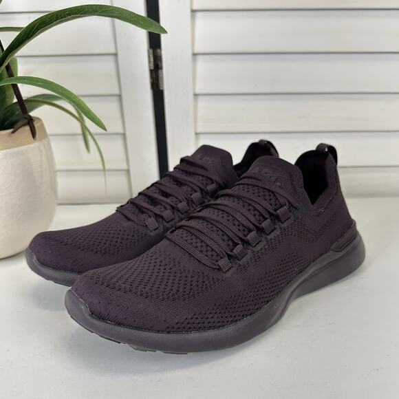 APL Techloom Breeze Black Cherry Purple Sneaker Low Top Athletic Shoe Size 8 - Picture 1 of 9